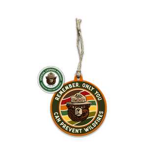 Smokey Bear Remember Circle - Souvenirs & Gifts Souvenirs & Gifts Smokey Bear Wood Ornament (Pack of 6) 3.5" Round