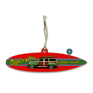 Catch a Wave - Souvenirs & Gifts Souvenirs & Gifts Meissenburg Designs Wood Ornament (Pack of 12) 5.9" x 1.45"