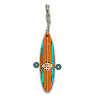 Waikiki Hawaii: Personalized - Souvenirs & Gifts Souvenirs & Gifts Meissenburg Designs Wood Ornament (Pack of 12) 1.45" x 5.9"