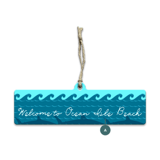 Wave Panel Cut Up: Sharks - Souvenirs & Gifts Souvenirs & Gifts Meissenburg Designs Wood Ornament (Pack of 12) 6" x 1.6"