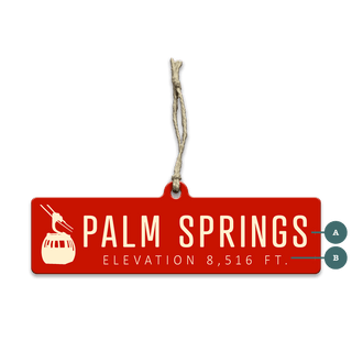 Landmark Tramway Custom Signs: Red 2 - Souvenirs & Gifts Souvenirs & Gifts Out West Design Wood Ornament (Pack of 12) 6" x 1.6"