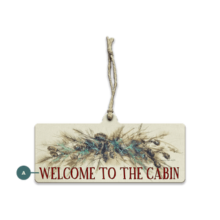 Garland Cabin Sign - Souvenirs & Gifts Souvenirs & Gifts Marilynn Dwyer Mason Wood Ornament (Pack of 12) 5" x 2"