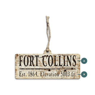 Fort Collins Established & Elevation: Personalized - Souvenirs & Gifts Souvenirs & Gifts Out West Design