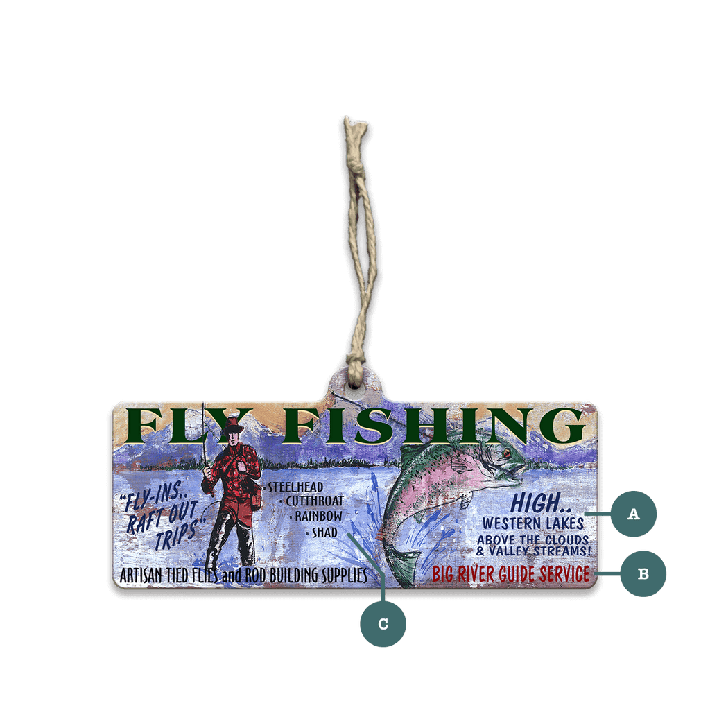 Big River Fly Fishing - Souvenirs & Gifts – Old Wood Signs Wholesale