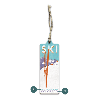 Pastel Skis in the Snow: Personalized - Souvenirs & Gifts Souvenirs & Gifts Meissenburg Designs