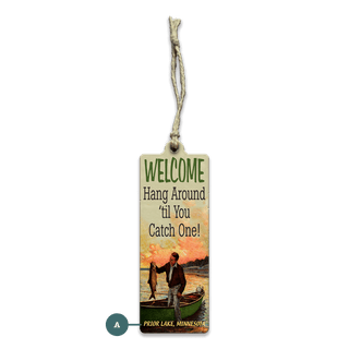 Hang Around Fisherman: Rainbow - Souvenirs & Gifts Souvenirs & Gifts Meissenburg Designs Wood Ornament (Pack of 12) 2" x 5"