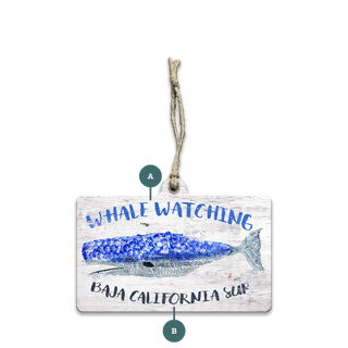 Whale Watching - Souvenirs & Gifts Souvenirs & Gifts FishAye Trading Company Wood Ornament (Pack of 12) 4" x 2.4"