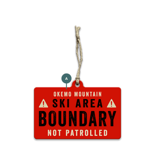 Ski Area Boundary: Personalized - Souvenirs & Gifts Souvenirs & Gifts Meissenburg Designs Wood Ornament (Pack of 12) 4" x 2.4"