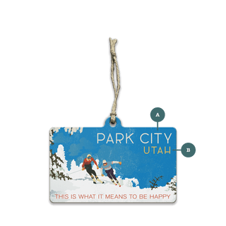 Chasing Happiness on the Mountain: Personalized - Souvenirs & Gifts Souvenirs & Gifts Meissenburg Designs Wood Ornament (Pack of 12) 4" x 2.4"