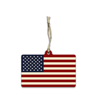 USA Classic Flag: Clean Finish - Souvenirs & Gifts Souvenirs & Gifts Meissenburg Designs Wood Ornament (Pack of 12) 4" x 2.4"