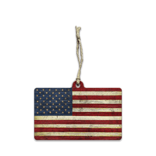 USA Flag: Generic - Souvenirs & Gifts Souvenirs & Gifts Meissenburg Designs Wood Ornament (Pack of 12) 4" x 2.4"