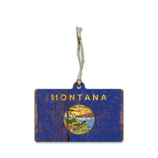 Heavily Weathered Montana Flag - Souvenirs & Gifts Souvenirs & Gifts Out West Design