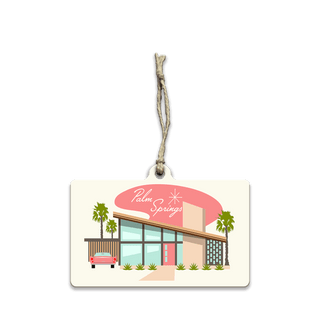 Palm Springs: Mid Century Modern Home Sign - Souvenirs & Gifts Souvenirs & Gifts Out West Design Wood Ornament (Pack of 12) 4" x 2.4"