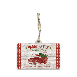 Farm Fresh Christmas Trees - Souvenirs & Gifts Souvenirs & Gifts Suzanne Nicoll Wood Ornament (Pack of 12) 4" x 2.4"