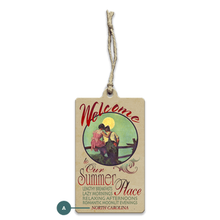 Welcome to our Summer Place - Souvenirs & Gifts Souvenirs & Gifts Curtis Publishing Wood Ornament (Pack of 12) 2.4" x 4"