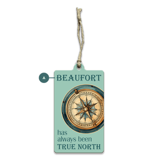 Compass True North: Personalized - Souvenirs & Gifts Souvenirs & Gifts Joanne Murphy Wood Ornament (Pack of 12) 2.4" x 4"