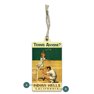 Tennis Anyone?: Personalized - Souvenirs & Gifts Souvenirs & Gifts Meissenburg Designs Wood Ornament (Pack of 12) 2.4" x 4"