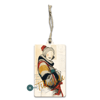 Winter Fashion Postcard: Color Block Coat: Personalized - Souvenirs & Gifts Souvenirs & Gifts Meissenburg Designs