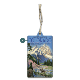 Glorious Alpine Scenery: Personalized - Souvenirs & Gifts Souvenirs & Gifts Meissenburg Designs Wood Ornament (Pack of 12) 2.4" x 4"