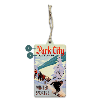 Park City Winter Sports - Souvenirs & Gifts Souvenirs & Gifts Meissenburg Designs Wood Ornament (Pack of 12) 2.4" x 4"