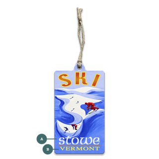Ski Bowl - Souvenirs & Gifts Souvenirs & Gifts Meissenburg Designs Wood Ornament (Pack of 12) 2.4" x 4"