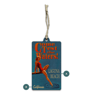 Test the Waters: Dip Your Toe in Blue - Souvenirs & Gifts Souvenirs & Gifts Meissenburg Designs Wood Ornament (Pack of 12) 2.4" x 4"