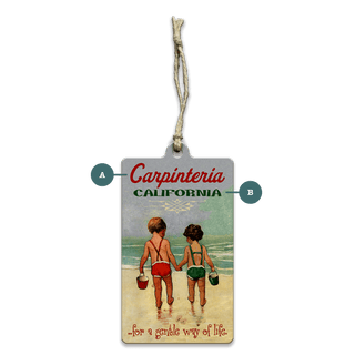 Children Holding Hands at the Beach - Souvenirs & Gifts Souvenirs & Gifts Meissenburg Designs Wood Ornament (Pack of 12) 2.4" x 4"