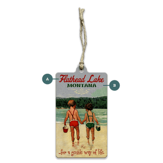Children Holding Hands at the Lake - Souvenirs & Gifts Souvenirs & Gifts Meissenburg Designs Wood Ornament (Pack of 12) 2.4" x 4"