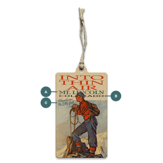 Into Thin Air: Personalized - Souvenirs & Gifts Souvenirs & Gifts Meissenburg Designs Wood Ornament (Pack of 12) 2.4" x 4"