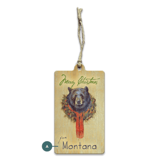 Bear in Wreath: Personalized - Souvenirs & Gifts Souvenirs & Gifts Marilynn Dwyer Mason