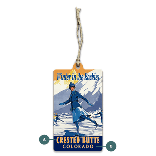Winter in the Rockies: Personalized - Souvenirs & Gifts Souvenirs & Gifts Out West Design Wood Ornament (Pack of 12) 2.4" x 4"