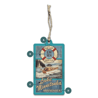 Fair Lady Yacht Club: Personalized - Souvenirs & Gifts Souvenirs & Gifts Out West Design Wood Ornament (Pack of 12) 2.4" x 4"