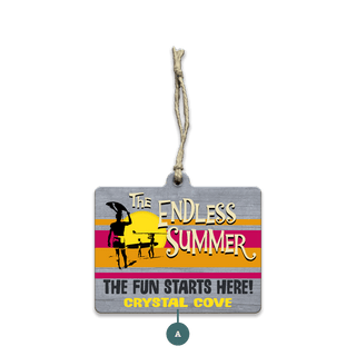 The Endless Summer: Crystal Cove - Souvenirs & Gifts Souvenirs & Gifts Bruce Brown Films Wood Ornament (Pack of 12) 3.6" x 2.75"
