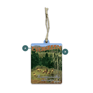 Summer Elk: The Mountains are Calling: Personalized - Souvenirs & Gifts Souvenirs & Gifts Meissenburg Designs Wood Ornament (Pack of 12) 2.75" x 3.6"