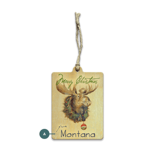 Moose in Wreath: Personalized - Souvenirs & Gifts Souvenirs & Gifts Marilynn Dwyer Mason