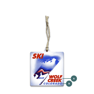 Retro Ski Racer - Souvenirs & Gifts Souvenirs & Gifts Meissenburg Designs Wood Ornament (Pack of 12) 3.125" Square