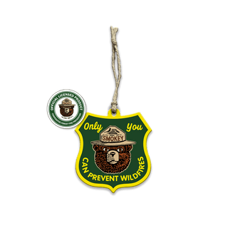 Smokey Bear Only You Badge - Souvenirs & Gifts Souvenirs & Gifts Smokey Bear Wood Ornament (Pack of 6) 3.25" x 3.5"