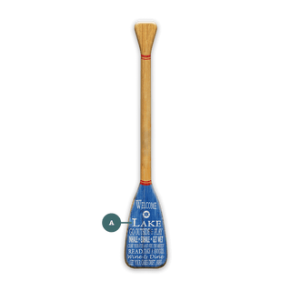 Welcome to the Lake - Paddles & Oars Shaped Wall Art Meissenburg Designs