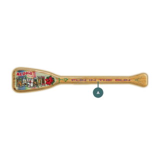 Hawaii State Postcard - Paddles & Oars Shaped Wall Art Meissenburg Designs