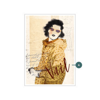 Winter Fashion Postcard: Yellow Coat: Personalized - Souvenirs & Gifts Souvenirs & Gifts Meissenburg Designs