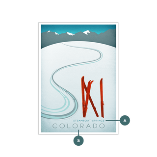 Skis in the Snow - Souvenirs & Gifts Souvenirs & Gifts Meissenburg Designs