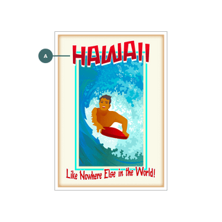 Surf Poster: Like Nowhere Else: Personalized - Souvenirs & Gifts Souvenirs & Gifts Meissenburg Designs Postcard (Pack of 48) 6" x 4.25"