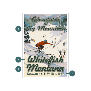 Retro Ski Adventures: Personalized - Souvenirs & Gifts Souvenirs & Gifts Out West Design