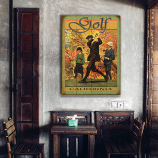 Golden Age of Golf - Wood & Metal Wall Art Wood & Metal Wall Art Meissenburg Designs