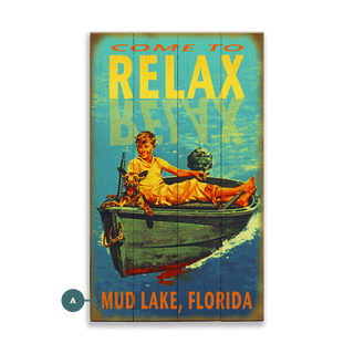 Come to Relax: Personalized - Wood & Metal Wall Art Wood & Metal Wall Art Meissenburg Designs Wood 8" x 14"