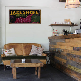 Lakeshore Winery - Wood & Metal Wall Art Wood & Metal Wall Art Meissenburg Designs