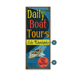 Daily Boat Tours - Wood & Metal Wall Art Wood & Metal Wall Art Meissenburg Designs Wood 7" x 16"