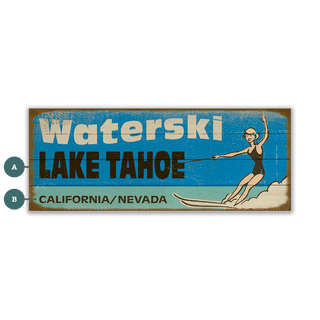 Waterski Wonderland - Wood & Metal Wall Art Wood & Metal Wall Art Meissenburg Designs Wood 16" x 7"