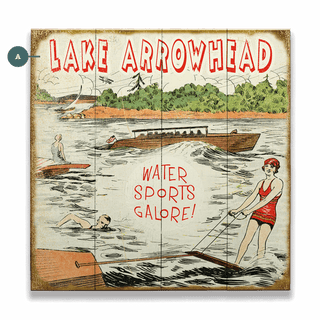 Water Sports Galore - Wood & Metal Wall Art Wood & Metal Wall Art Meissenburg Designs Wood 10.5" x 10.5"