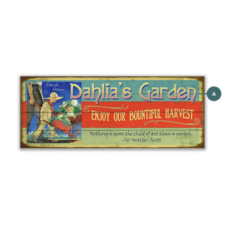Dahlia's Garden - Wood & Metal Wall Art Wood & Metal Wall Art Meissenburg Designs Wood 16" x 7"